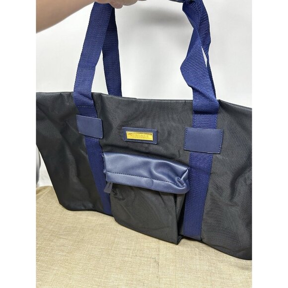 Versace Parfums Gym/Weekender Black Blue Duffle Bag NWOT - Picture 1 of 5